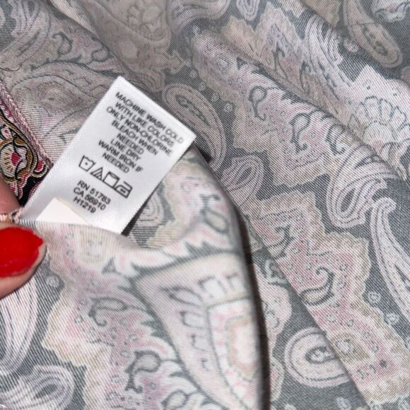 Maurices Bohemian Pink Paisley Print Wrap Skirt Size Medium Rayon - Picture 13 of 13